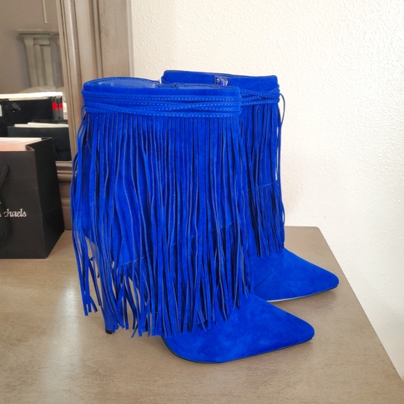Royal Blue Boots - Picture 2 of 5